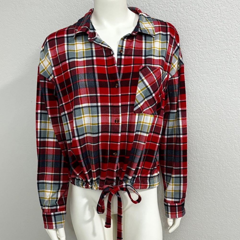 Upcycled Guns & Roses Plaid Shirt - Picture 4 of 6